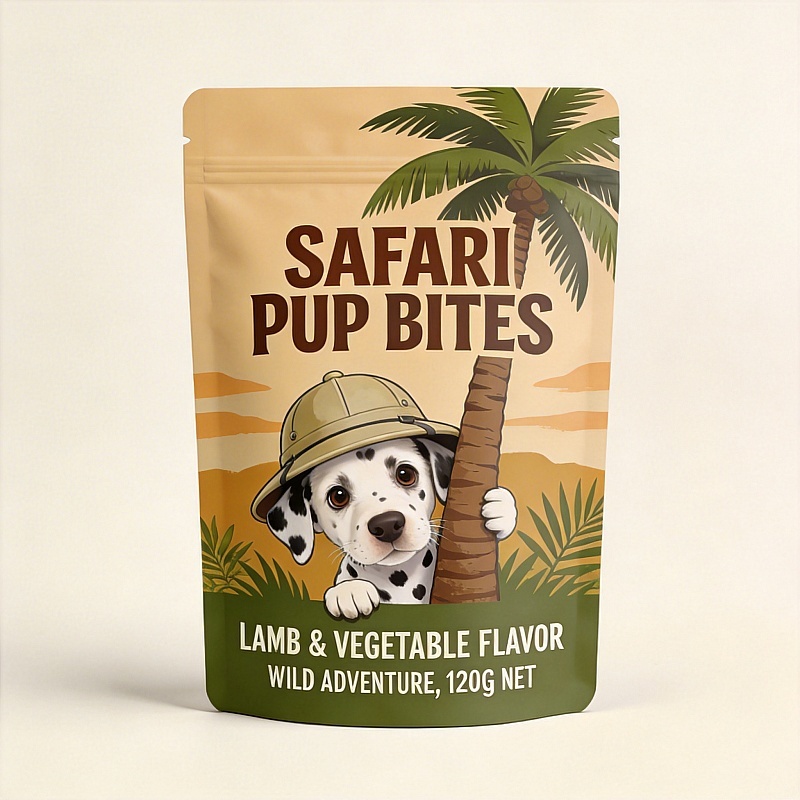 Digital Printing Low MOQ 200pcs Custom Print Pet Treat Stand-Up