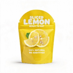 Custom Printed Stand Up Pouches for Dried Sliced Lemon | Low MOQ, Fast Lead Time, BRC & ISO Certified Food Grade Packaging Manufacturer