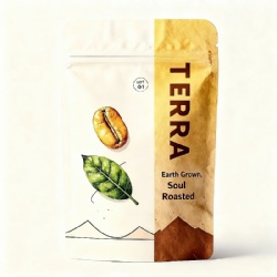 Custom Kraft Paper Coffee Bean Bags Flexible Pouch Packaging